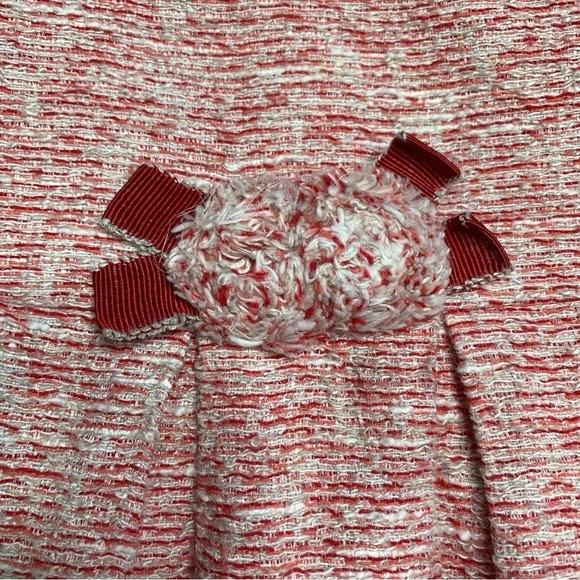 Pili Carrera Baby's Tweed Red Dress Size 18 Months Made in Spain - Picture 5 of 12